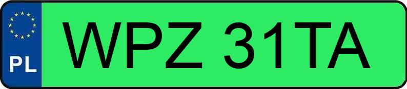 Numer rejestracyjny WPZ 31TA posiada TESLA MODEL 3 - WPZ31TA Numer rejestracyjny WPZ 31TA posiada TESLA MODEL 3 - WPZ31TA