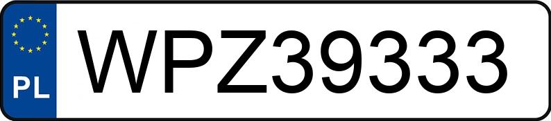 Numer rejestracyjny WPZ 39333 posiada TRABANT S 1.1 MR`90 S 1.1 MR`90 - WPZ39333