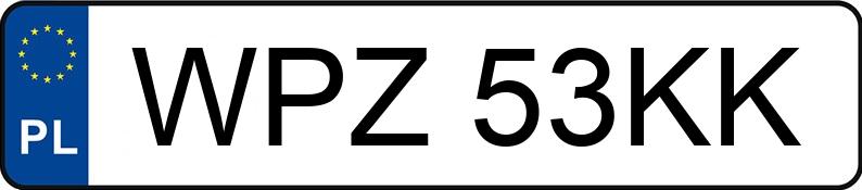Numer rejestracyjny WPZ 53KK posiada HAKHOL  HP1 - WPZ53KK
