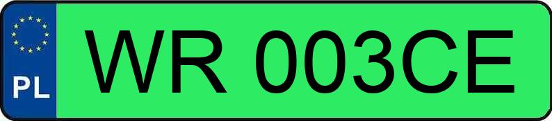 Numer rejestracyjny WR 003CE posiada BMW i3 MR`18 I01 120Ah Aut. - WR003CE Numer rejestracyjny WR 003CE posiada BMW i3 MR`18 I01 120Ah Aut. - WR003CE