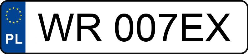Numer rejestracyjny WR 007EX posiada MERCEDES-BENZ S 350 BlueTEC MR`13 E5 222 S 350 BlueTEC MR`13 E5 222 - WR007EX
