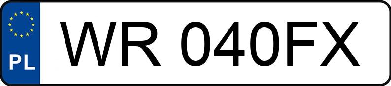 El número de registro WR 040FX tiene FERRARI GTC4 MR`16 E6 Lusso F1 - WR040FX