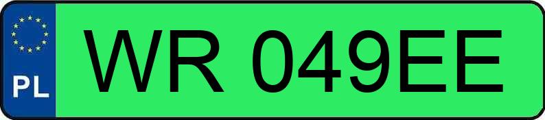 Numer rejestracyjny WR 049EE posiada MITSUBISHI I-MIEV - WR049EE