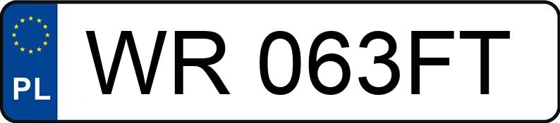 Numer rejestracyjny WR 063FT posiada MERCEDES-BENZ AMG C 63 - WR063FT