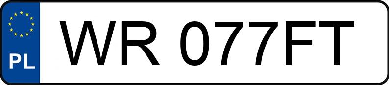 Numer rejestracyjny WR 077FT posiada BMW 740 Diesel MR`23 E6d/e G70 xDrive Steptronic - WR077FT