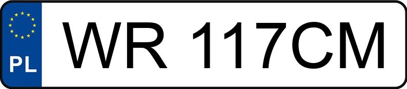Numer rejestracyjny WR 117CM posiada FORD FOCUS - WR117CM