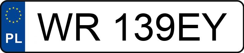 Numer rejestracyjny WR 139EY posiada FIAT PUNTO - WR139EY