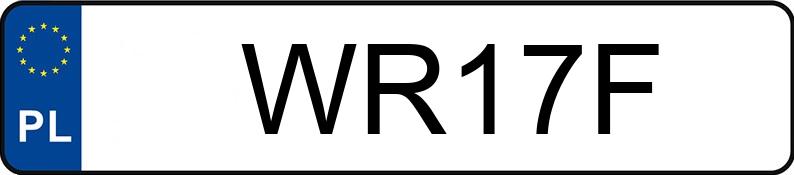 Numer rejestracyjny WR 17F posiada JAGUAR XJ6 4.0 Kat. (XJ40) Sovereign - WR17F