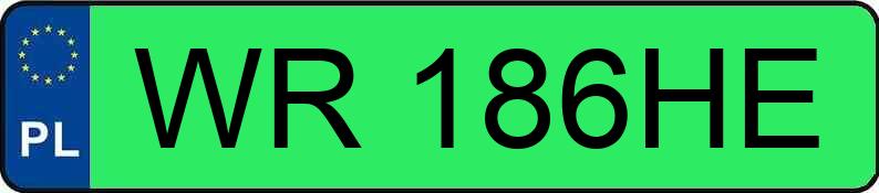 Numer rejestracyjny WR 186HE posiada AUDI e-tron GT MR`21 84kWh - WR186HE Numer rejestracyjny WR 186HE posiada AUDI e-tron GT MR`21 84kWh - WR186HE