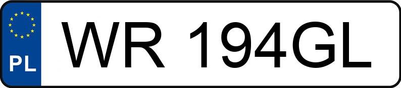 Numer rejestracyjny WR 194GL posiada AUDI A6 - WR194GL