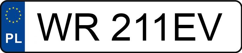 Numer rejestracyjny WR 211EV posiada AUDI A4 Avant 1.6 Kat. MR`00 E3 8E A4 Avant 1.6 Kat. MR`00 E3 8E - WR211EV