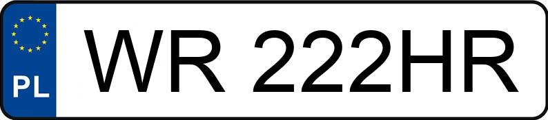Numer rejestracyjny WR 222HR posiada BMW 520D - WR222HR