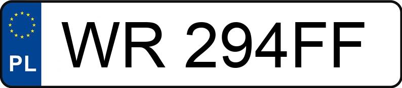 Numer rejestracyjny WR 294FF posiada AUDI A6 Quattro 3.0 TDi MR`04 E3 4F A6 Quattro 3.0 TDi MR`04 E3 4F - WR294FF