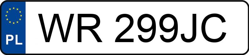 Numer rejestracyjny WR 299JC posiada BAIC X55 - WR299JC