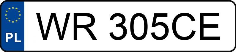 Numer rejestracyjny WR 305CE posiada VOLKSWAGEN Touareg 2 3.0 TDi MR`15 E6 - WR305CE Numer rejestracyjny WR 305CE posiada VOLKSWAGEN Touareg 2 3.0 TDi MR`15 E6 - WR305CE