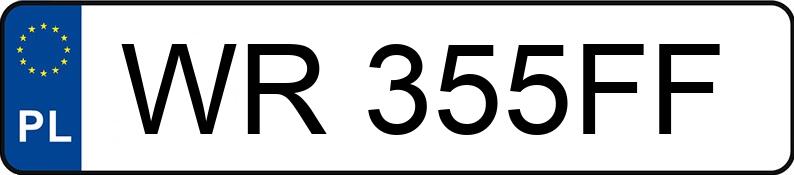Numer rejestracyjny WR 355FF posiada FERRARI F355 BERLINETTA - WR355FF