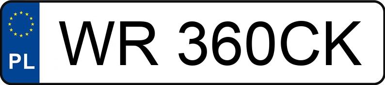 Numer rejestracyjny WR 360CK posiada BMW 318i MR`04 E4 E90 318i MR`04 E4 E90 - WR360CK