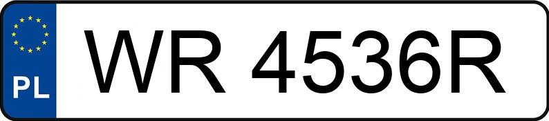 Numer rejestracyjny WR 4536R posiada TOYOTA AVENSIS - WR4536R