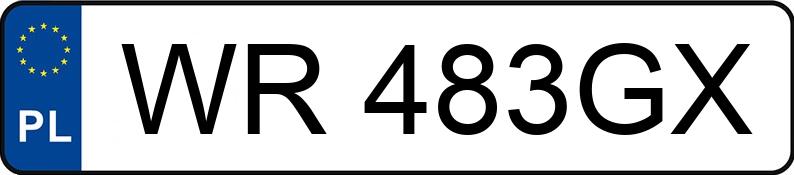 Numer rejestracyjny WR 483GX posiada FORD MUSTANG - WR483GX Numer rejestracyjny WR 483GX posiada FORD MUSTANG - WR483GX