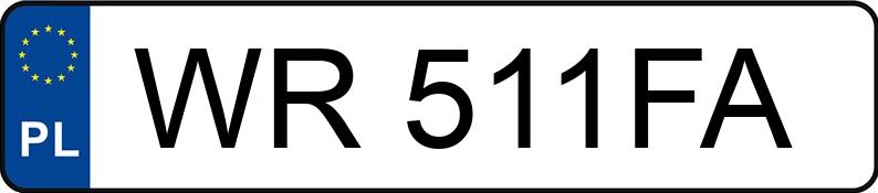 Numer rejestracyjny WR 511FA posiada OPEL Zafira 1.8 MR`99 E3 Zafira 1.8 MR`99 E3 - WR511FA