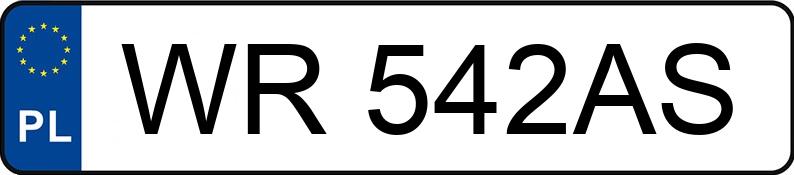 Numer rejestracyjny WR 542AS posiada HONDA Civic 1.4i MR`95 i - WR542AS