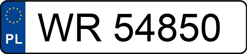 Numer rejestracyjny WR 54850 posiada MAZDA 323F 1.5 Kat. MR`95 323F 1.5 Kat. MR`95 - WR54850