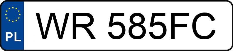 Pirat drogowy w pojeździe o numerach rejestracyjnych WR585FC