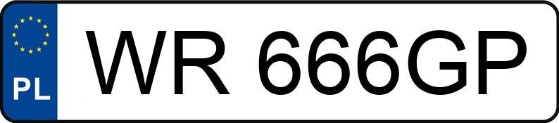 Numer rejestracyjny WR 666GP posiada VOLVO XC60 - WR666GP