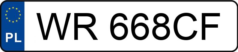 Le numéro d’enregistrement WR 668CF a DAF XF 460 FT H4EN3 - WR668CF
