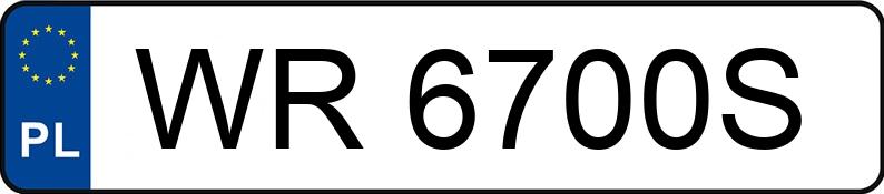 Numer rejestracyjny WR 6700S posiada SKODA SUPERB - WR6700S