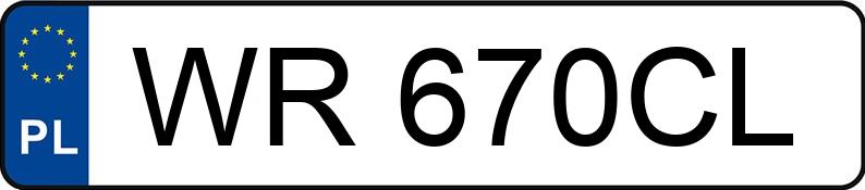 Numer rejestracyjny WR 670CL posiada VOLVO FH - WR670CL