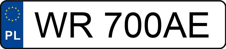 Numer rejestracyjny WR 700AE posiada BMW 530D - WR700AE Numer rejestracyjny WR 700AE posiada BMW 530D - WR700AE