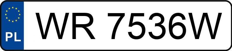Numer rejestracyjny WR 7536W posiada VOLKSWAGEN GOLF - WR7536W