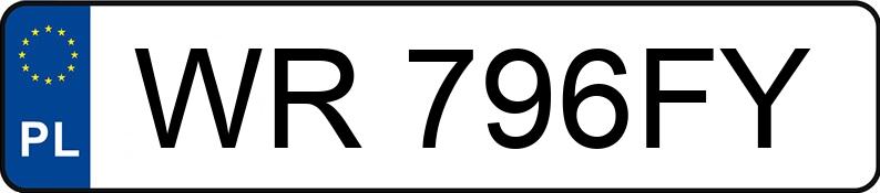 Numer rejestracyjny WR 796FY posiada BMW X3 MR`07 E4 E83 X3 MR`07 E4 E83 - WR796FY