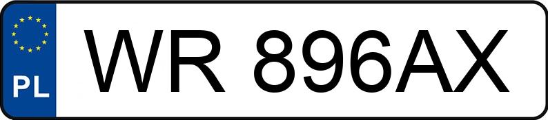 Numer rejestracyjny WR896AX posiada  