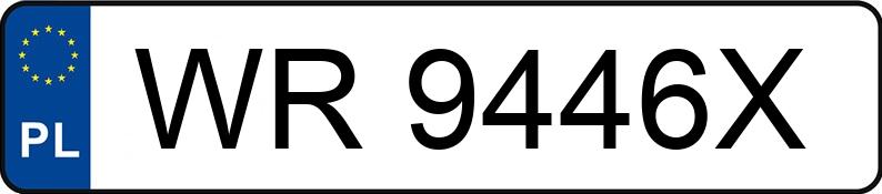 Numer rejestracyjny WR9446X posiada  