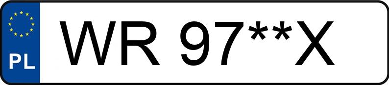 Numer rejestracyjny WR 978AX posiada BMW 525i MR`03 E3 E60 - WR97**X