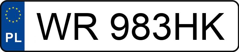 Numer rejestracyjny WR 983HK posiada BMW 525i Touring Kat. MR`01 E3 E39 525i Touring Kat. MR`01 E3 E39 - WR983HK
