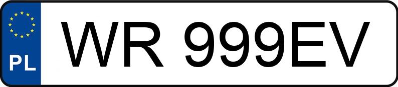 Numer rejestracyjny WR 999EV posiada BMW 520D - WR999EV