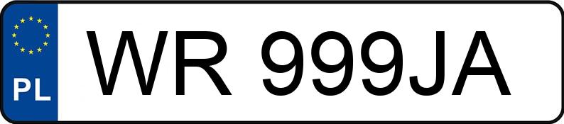 Numer rejestracyjny WR 999JA posiada SUZUKI SX4 - WR999JA Numer rejestracyjny WR 999JA posiada SUZUKI SX4 - WR999JA