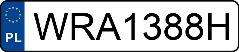 Numer rejestracyjny WRA 1388H posiada AUDI A6 - WRA1388H