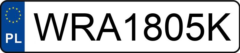 Numer rejestracyjny WRA 1805K posiada KIA Sportage 1.6 GDI MR`16 E6 S - WRA1805K Numer rejestracyjny WRA 1805K posiada KIA Sportage 1.6 GDI MR`16 E6 S - WRA1805K