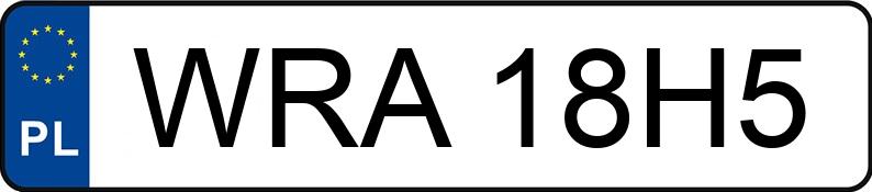 Numer rejestracyjny WRA 18H5 posiada VOLKSWAGEN TRANSPORTER 1,9 D - WRA18H5