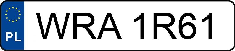 Numer rejestracyjny WRA 1R61 posiada RENAULT LAGUNA 1,8 KAT - WRA1R61