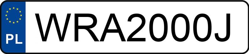 Numer rejestracyjny WRA2000J posiada MERCEDES-BENZ A 250 MR`18 E6 177 AMG 4Matic