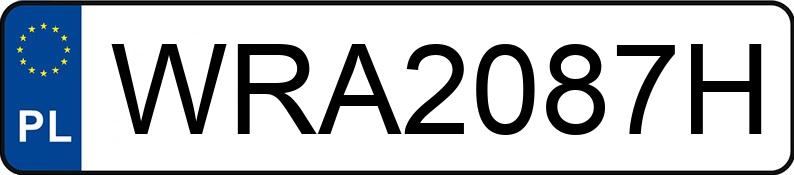 Numer rejestracyjny WRA 2087H posiada VOLVO FH - WRA2087H