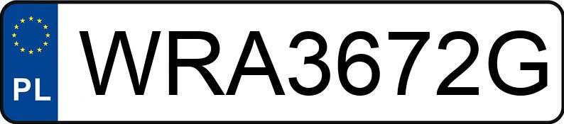 Numer rejestracyjny WRA 3672G posiada AUDI A4 - WRA3672G