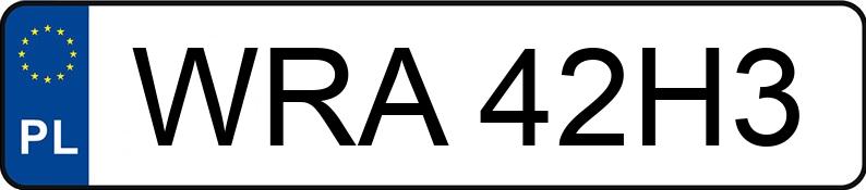 Numer rejestracyjny WRA 42H3 posiada TOYOTA AVENSIS 1.8 - WRA42H3 Numer rejestracyjny WRA 42H3 posiada TOYOTA AVENSIS 1.8 - WRA42H3