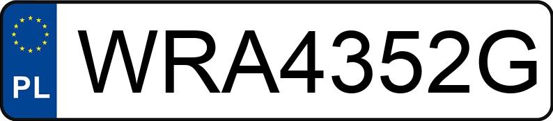 Numer rejestracyjny WRA 4352G posiada DAIMLERCHRYSLER ML 320 - WRA4352G