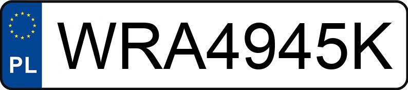 Numer rejestracyjny WRA 4945K posiada AUDI A4 Avant 2.0 TDi DPF MR`12 E5 B8 e - WRA4945K